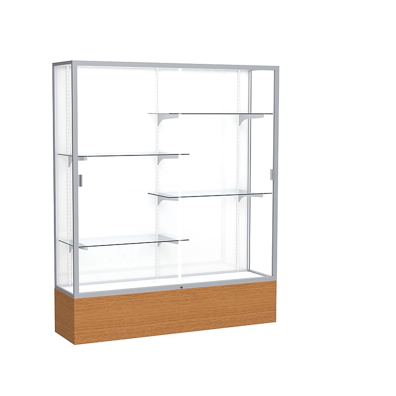 Ghent 70" x 60" Metal & Glass Trophy Display Case, Carmel image 1