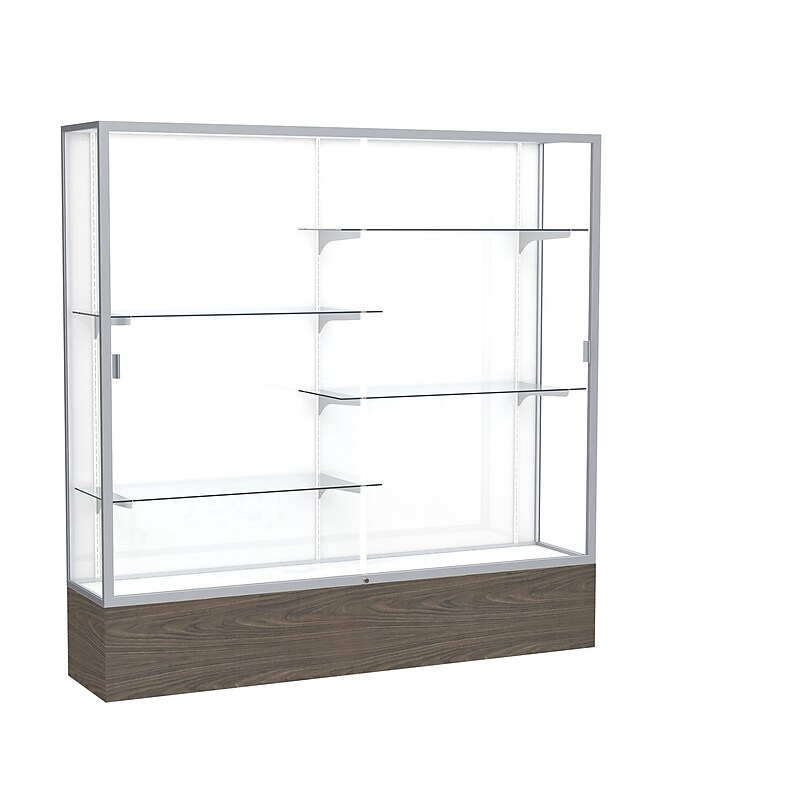 Ghent 72" x 72" Metal & Glass Display Case, Walnut image 1