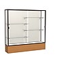 Ghent 72" x 72" Metal & Glass Reliant Display Case, Carmel Oak~#|#~m001686629_sc7