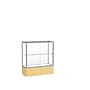 Ghent 36" x 40" Aluminum & Wood Display Case, Light Oak~#|#~m001686656_sc7