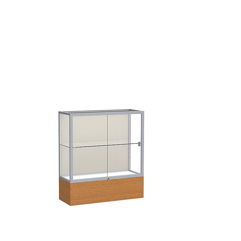 Ghent 40" x 36" Wood, Aluminum & Glass Display Case, Carmel image 1