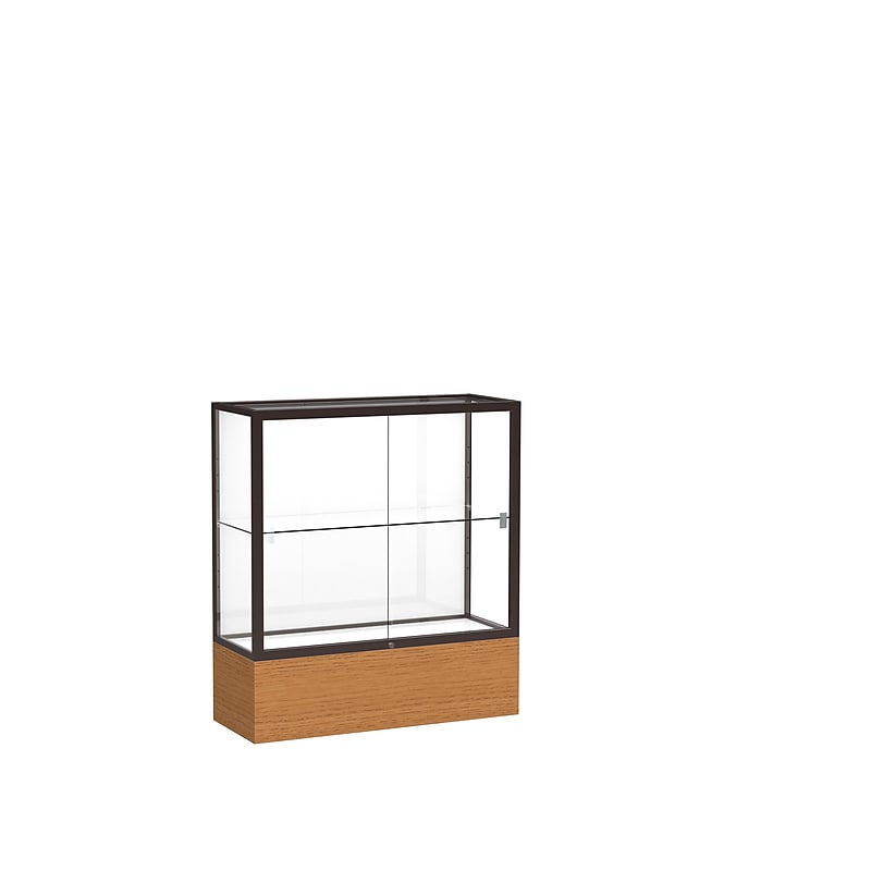 Ghent 40" x 36" Metal & Glass Counter Case, Carmel Oak image 1