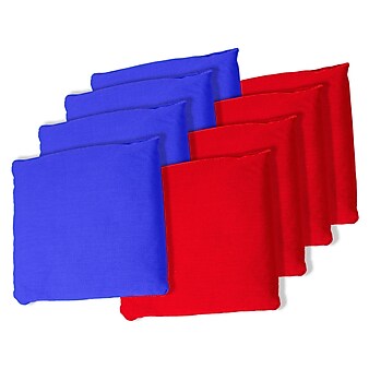Trademark Games™ 5" x 5" Championship Cornhole Bean Bags, Blue/Red, 8/Set