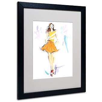 Trademark Jennifer Lilya "Starburst" Art, White Matte With Black Frame, 16" x 20"