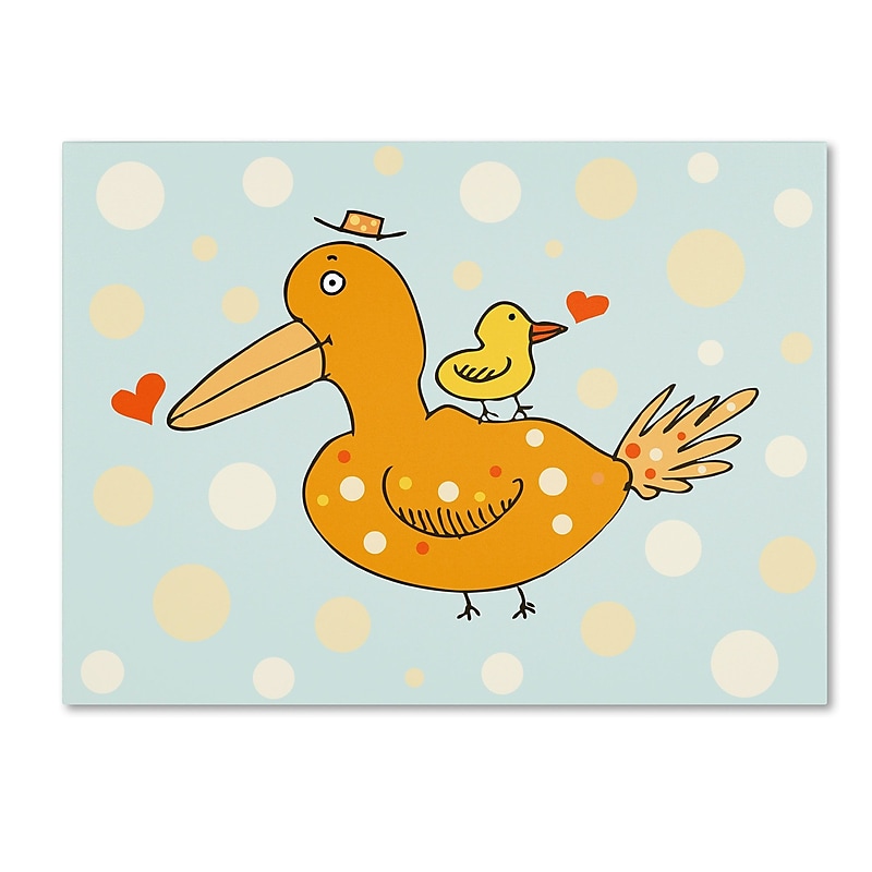 Trademark Carla Martell "Bird and Baby" Gallery-Wrapped Canvas Art, 18" x 24" image 1