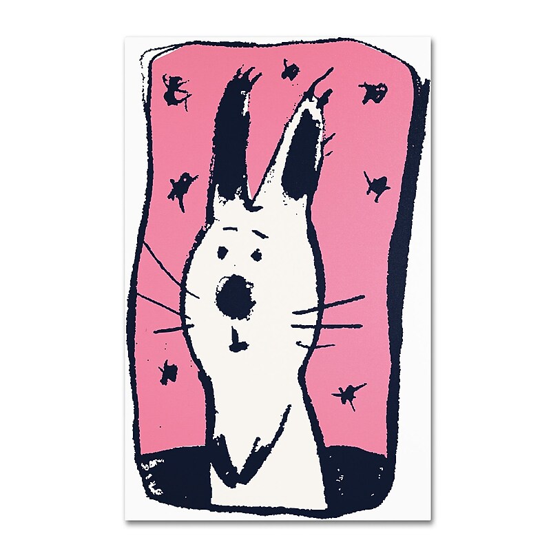 Trademark Carla Martell "Earnest Rabbit" Gallery-Wrapped Canvas Art, 12" x 19" image 1