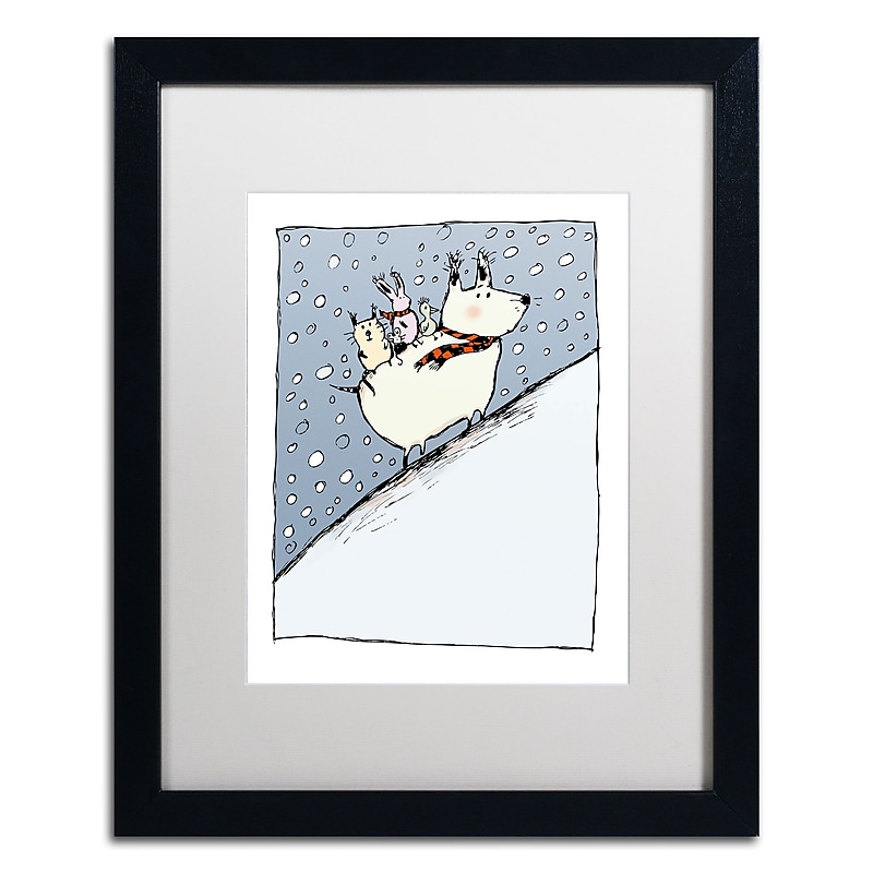 Trademark Carla Martell "Kind Dog" Art, White Matte W/Black Frame, 16" x 20" image 1