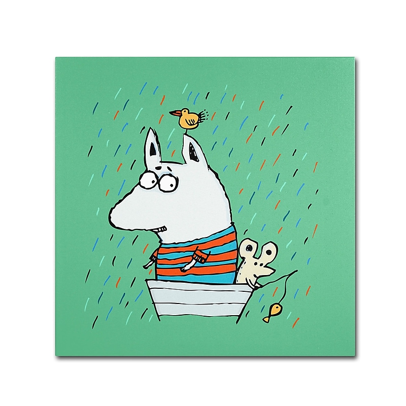Trademark Carla Martell "Lost at Sea" Gallery-Wrapped Canvas Art, 35" x 35" image 1