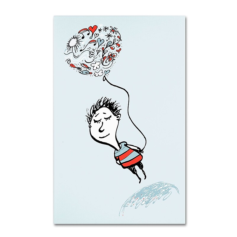 Trademark Carla Martell "Love Balloon" Gallery-Wrapped Canvas Art, 16" x 24" image 1