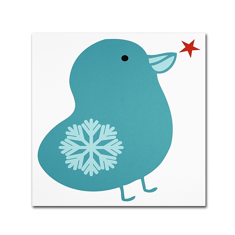 Trademark Carla Martell "Snowflake Bird" Gallery-Wrapped Canvas Art, 14" x 14" image 1