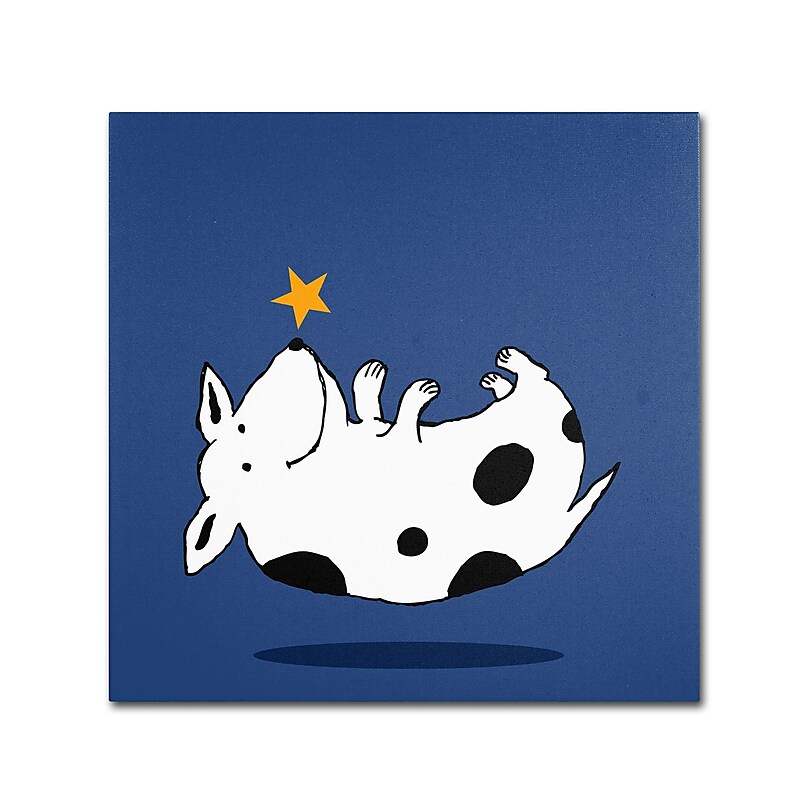Trademark Carla Martell "Star Dog" Gallery-Wrapped Canvas Art, 14" x 14" image 1