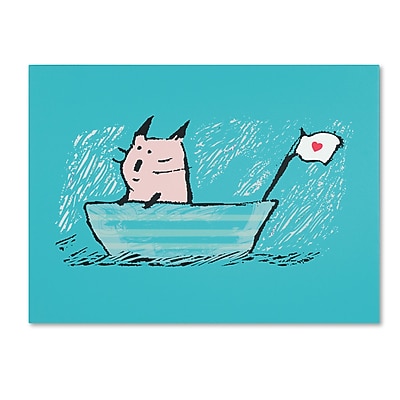 Trademark Carla Martell "Sweet Sailor Cat" Gallery-Wrapped Canvas Art, 14" x 19"