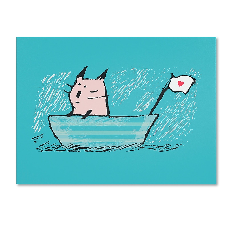 Trademark Carla Martell "Sweet Sailor Cat" Gallery-Wrapped Canvas Art, 14" x 19" image 1