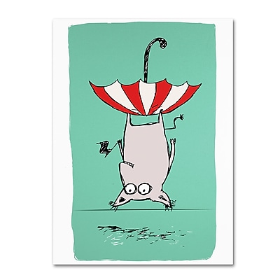 Trademark Carla Martell "Upside Down Animal" Gallery-Wrapped Canvas Art, 14" x 19"