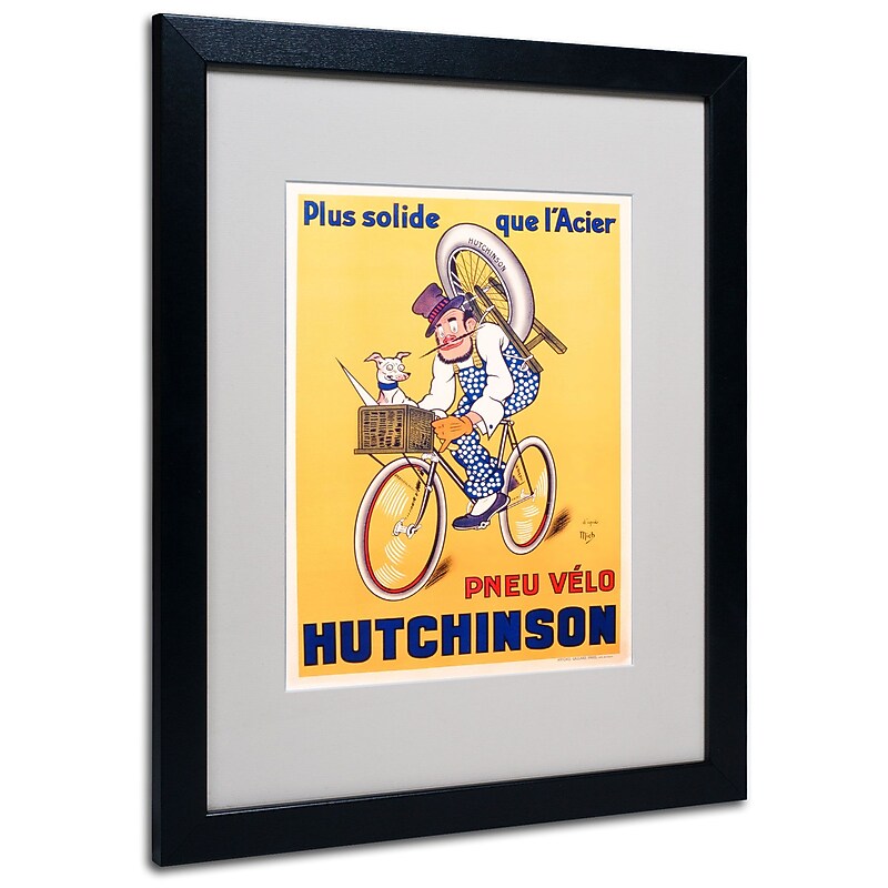 Trademark Mitch Liebeaux "Hutchinson Tires 1937" Art, White Matte W/Black Frame, 16" x 20" image 1