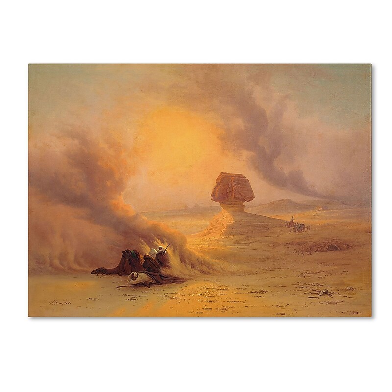 Trademark Johann Frey "A Caravan Caught in the Sinum Wind" Gallery-Wrapped Canvas Art, 35" x 47" image 1