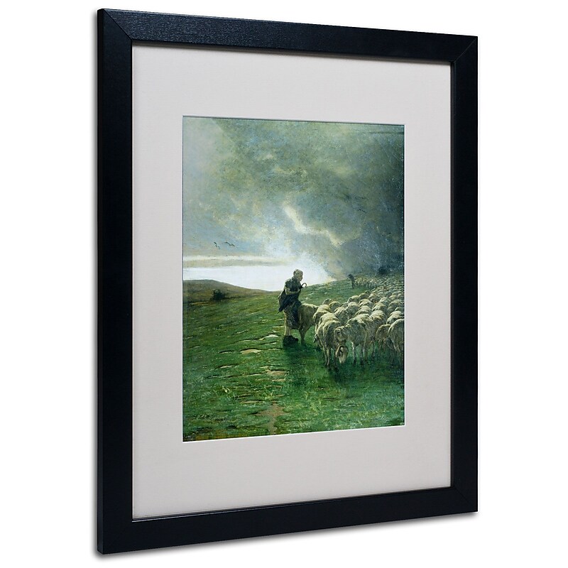 Trademark Giovanni Segantini "After Storm" Art, White Matte W/Black Frame, 16" x 20" image 1