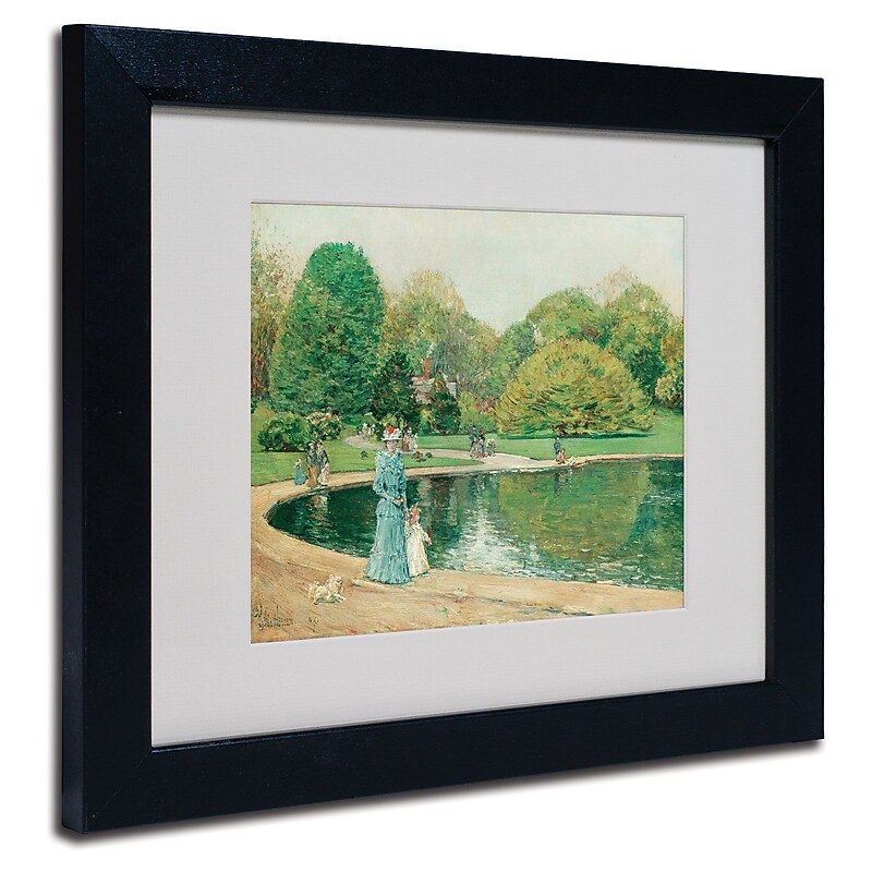 Trademark Childe Hassam "Central Park" Art, White Matte With Black Frame, 11" x 14" image 1
