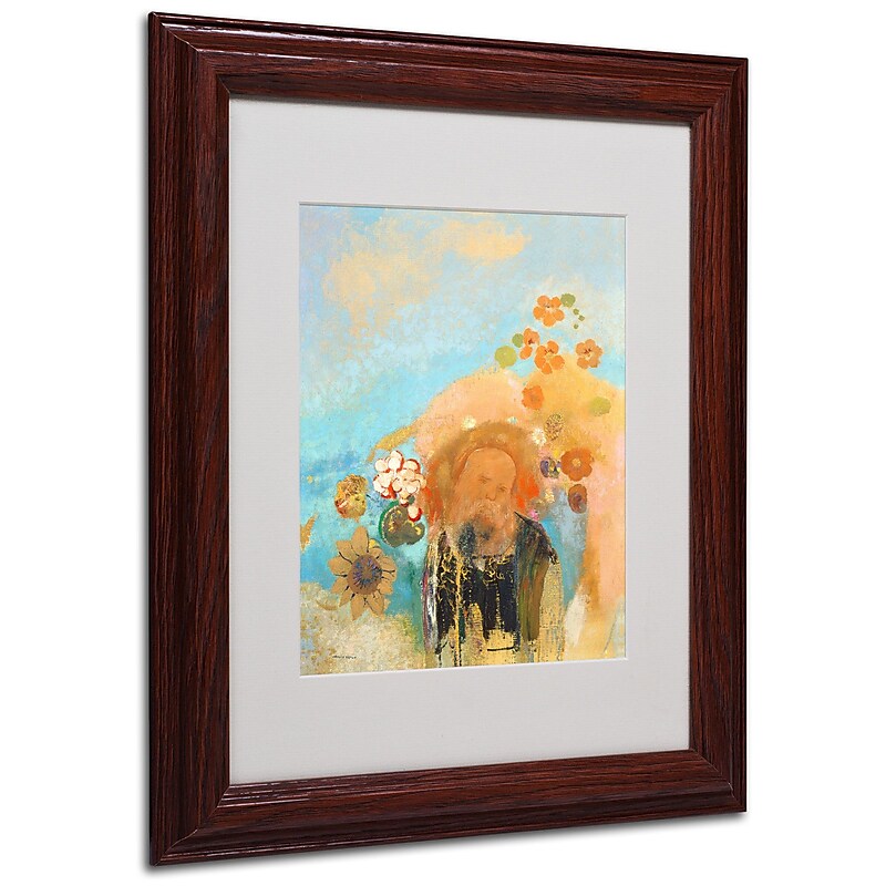 Trademark Odilon Redon "Evocation of Roussel 1912" Art, White Matte W/Wood Frame, 11" x 14" image 1