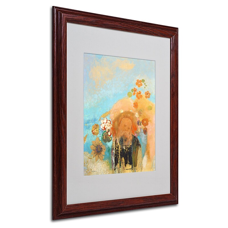 Trademark Odilon Redon "Evocation of Roussel 1912" Art, White Matte W/Wood Frame, 16" x 20" image 1