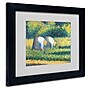 Trademark Georges Seurat "Farmers at Work 1882" Art, White Matte With Black Frame, 11" x 14"~#|#~m001696324_sc7