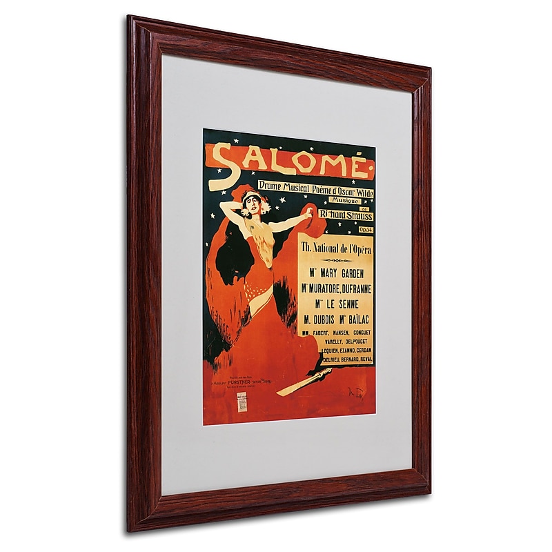 Trademark Richard Strauss "Poster of Opera Salome" Art, White Matte W/Wood Frame, 16" x 20" image 1