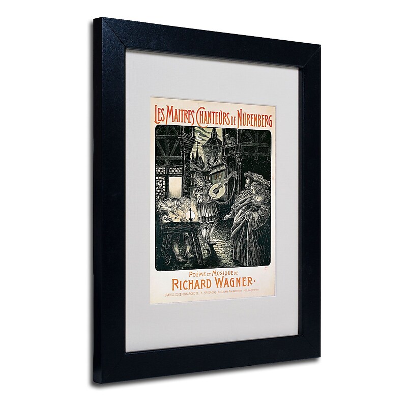 Trademark Richard Wagner "Mastersingers" Art, White Matte With Black Frame, 11" x 14" image 1
