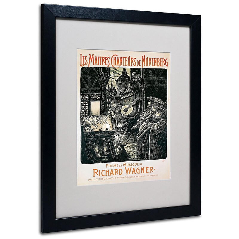 Trademark Richard Wagner "Mastersingers" Art, White Matte With Black Frame, 16" x 20" image 1