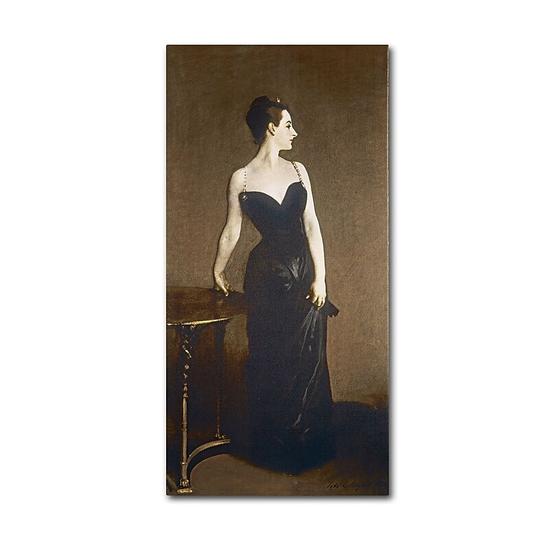 Trademark John Singer "Portrait of Madame Gautreau" Gallery-Wrapped Canvas Art, 10" x 19" image 1