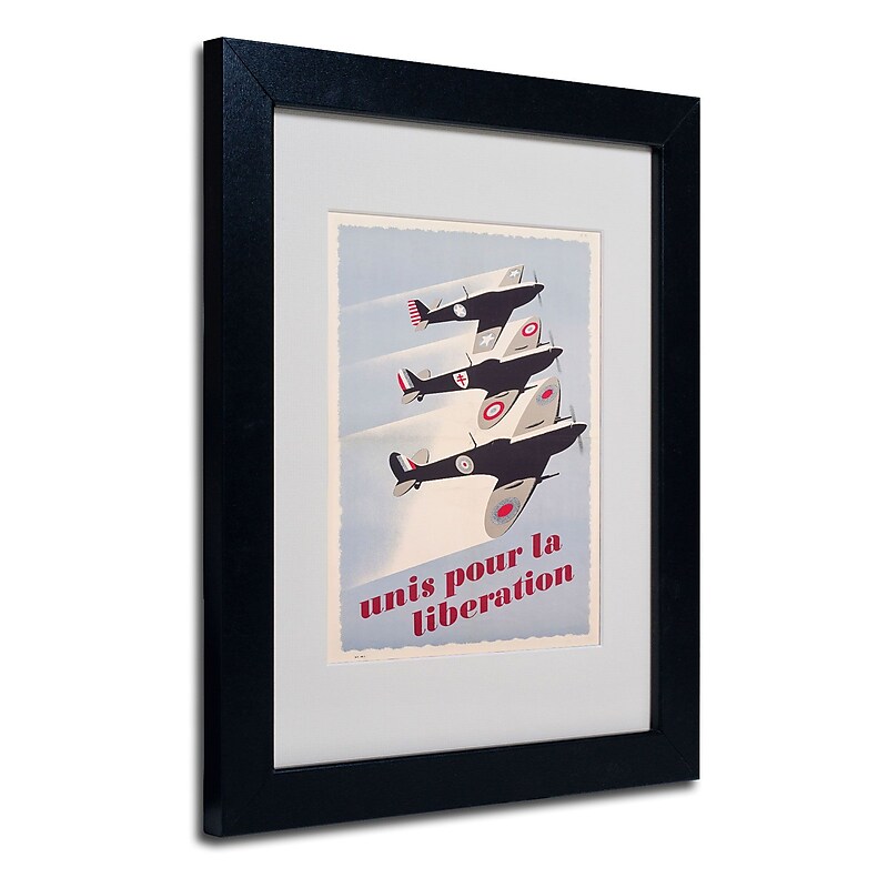 Trademark "Propaganda Poster for Liberation" Art, White Matte W/Black Frame, 11" x 14" image 1