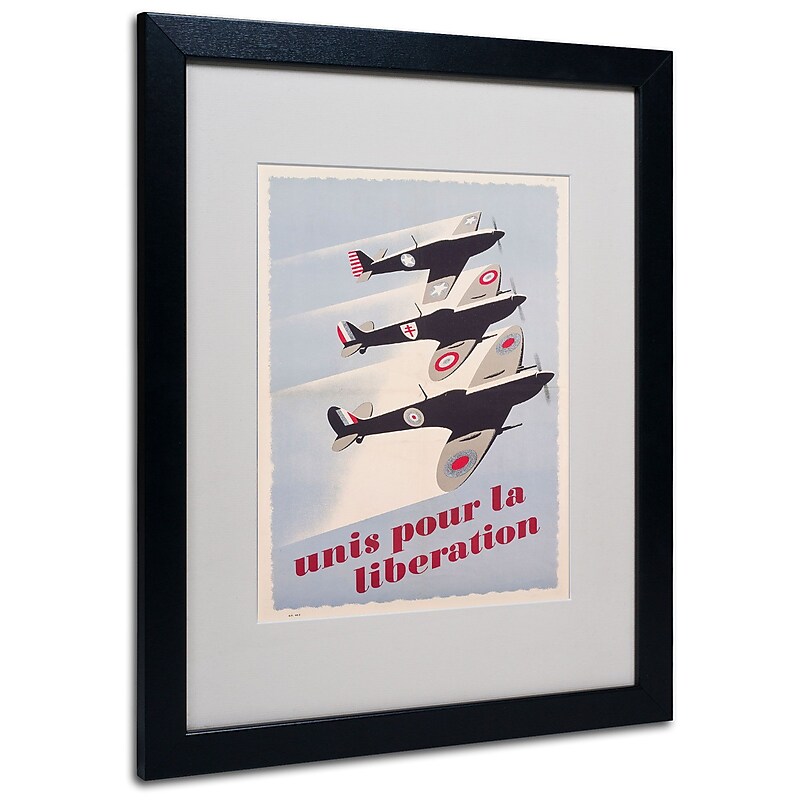 Trademark "Propaganda Poster for Liberation" Art, White Matte W/Black Frame, 16" x 20" image 1