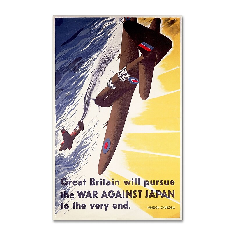 Trademark "Great Britain Will Pursue War Against.." Gallery-Wrapped Canvas Art, 16" x 24" image 1