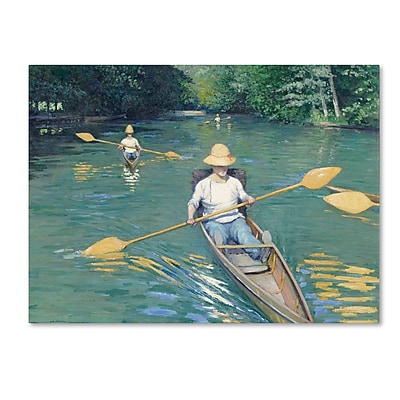 Trademark Gustave Caillebotte "Skiffs 1877" Gallery-Wrapped Canvas Art, 14" x 19"