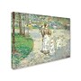 Trademark Childe Hassam "Spring in Central Park 1908" Gallery-Wrapped Canvas Art, 14" x 19"~#|#~m001696729_sc7