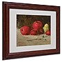 Trademark Gustave Courbet "Apples and Pears" Art, White Matte With Wood Frame, 11" x 14"~#|#~m001696747_sc7