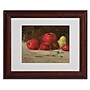 Trademark Gustave Courbet "Apples and Pears" Art, White Matte With Wood Frame, 11" x 14"~#|#~m001696748_sc7