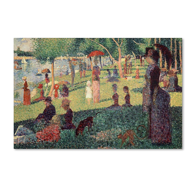 Trademark Georges Seurat "Study on La Grande Jatte" Gallery-Wrapped Canvas Art, 16" x 24" image 1