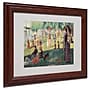 Trademark Georges Seurat "Study on La Grande Jatte" Art, White Matte With Wood Frame, 11" x 14"~#|#~m001696760_sc7
