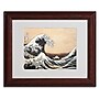 Trademark Katsushika Hokusai "The Great Wave" Art, White Matte With Wood Frame, 11" x 14"~#|#~m001696839_sc7