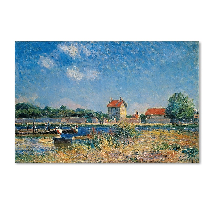 Trademark Alfred Sisley "The Loing Canal at Saint-Mammes" Gallery-Wrapped Canvas Art, 16" x 24" image 1
