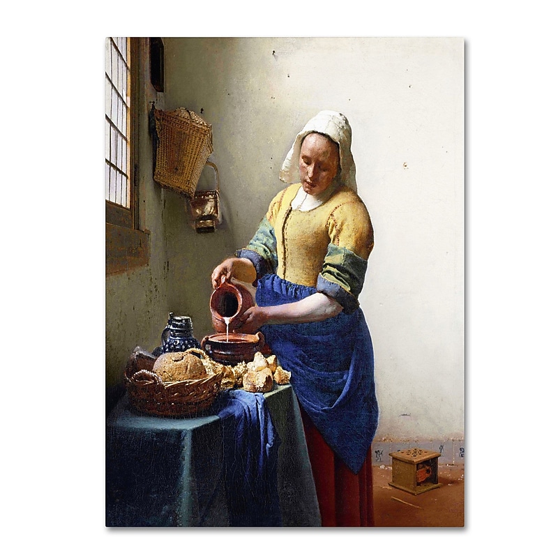 Trademark Jan Vermeer "The Milkmaid 1658-60" Gallery-Wrapped Canvas Art, 14" x 19" image 1