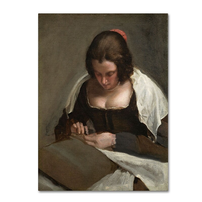 Trademark Diego Velazquez "The Needlewoman 1640-50" Gallery-Wrapped Canvas Art, 14" x 19" image 1