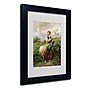 Trademark Johann Hofner "The Shepherdess 1866" Art, White Matte With Black Frame, 11" x 14"~#|#~m001696921_sc7
