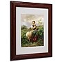 Trademark Johann Hofner "The Shepherdess 1866" Art, White Matte With Wood Frame, 11" x 14"~#|#~m001696929_sc7