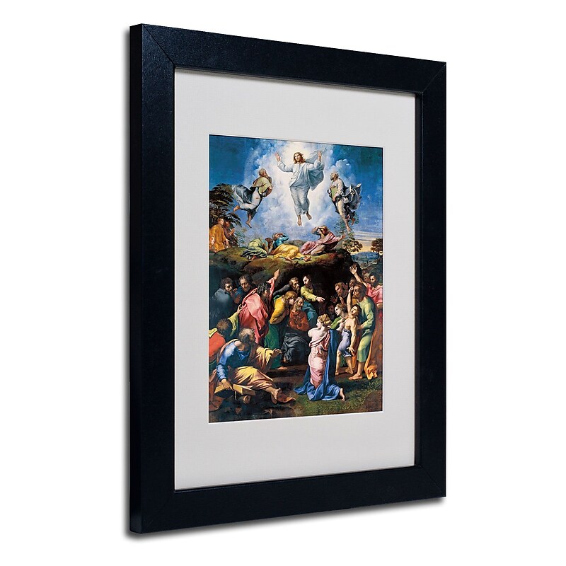 Trademark Raphael "The Transfiguration 1519-20" Art, White Matte W/Black Frame, 11" x 14" image 1