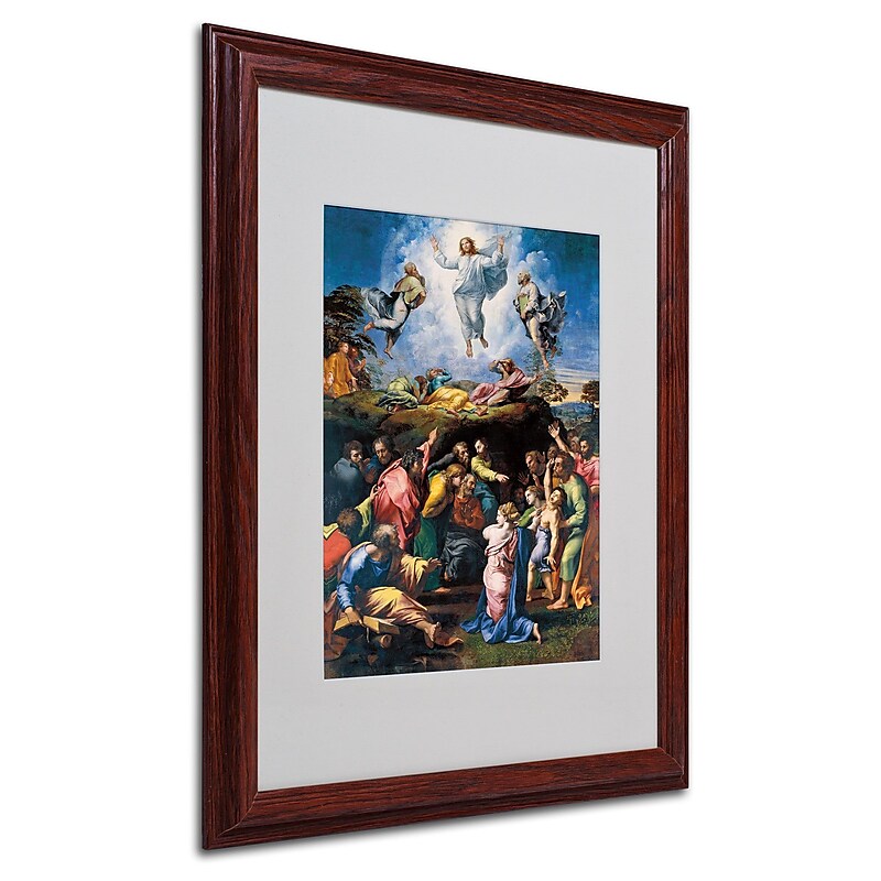 Trademark Raphael "The Transfiguration 1519-20" Art, White Matte W/Wood Frame, 16" x 20" image 1