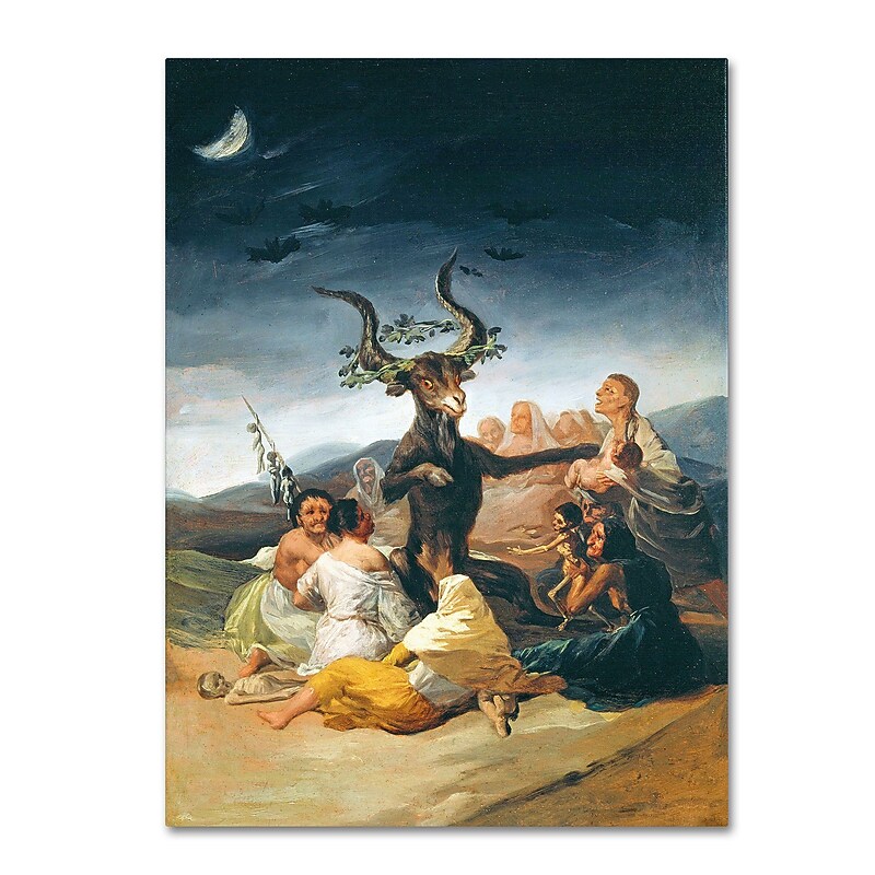 Trademark Francisco Goya "The Witches - Sabbath 1797-98" Gallery-Wrapped Canvas Art, 14" x 19" image 1