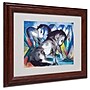 Trademark Franz Marc "Two Horses 1913" Art, White Matte W/Wood Frame, 11" x 14"~#|#~m001696968_sc7