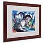 Trademark Franz Marc "Two Horses 1913" Art, White Matte W/Wood Frame, 16" x 20"~#|#~m001696971_sc7