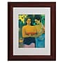 Trademark Paul Gauguin "Two Tahitian Women 1899" Art, White Matte With Wood Frame, 11" x 14"~#|#~m001696982_sc7